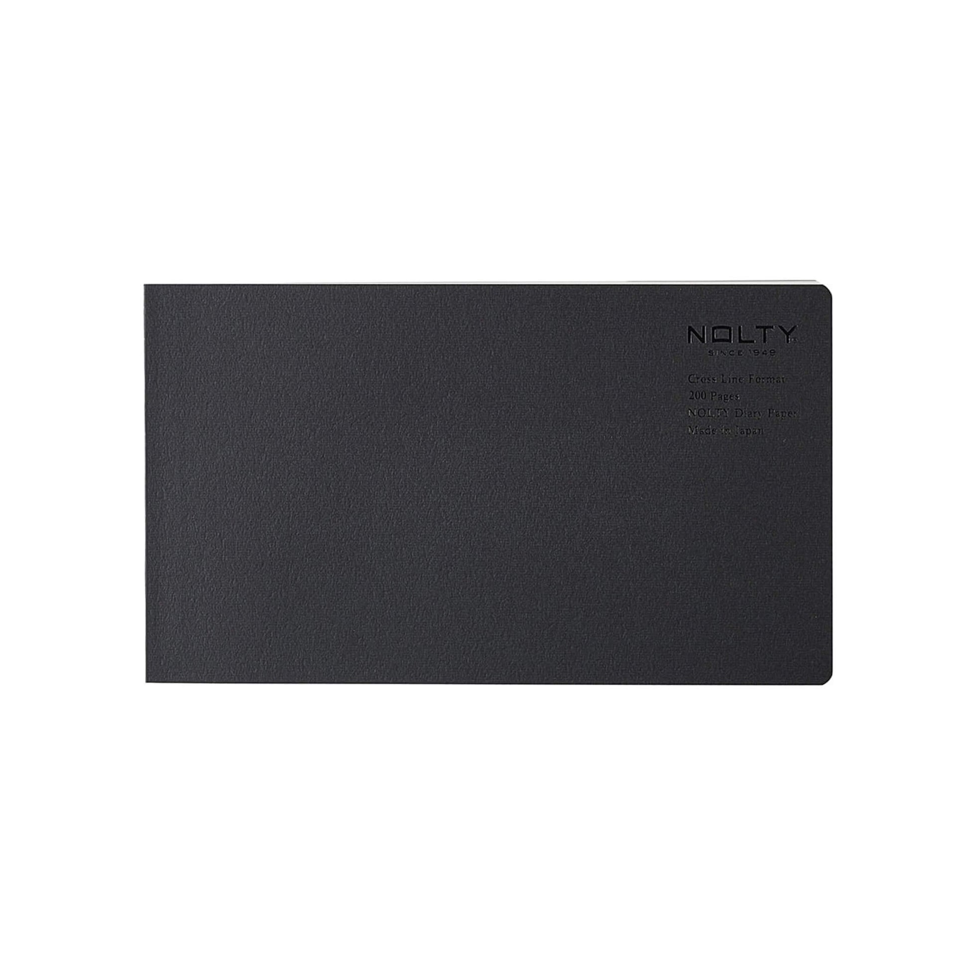 NOLTY Notebook Horizontal Slim Cross Line - Black - Notebooks