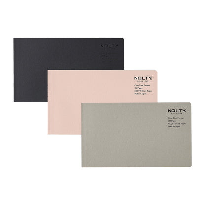 NOLTY Notebook Horizontal Slim Cross Line - Black - Notebooks