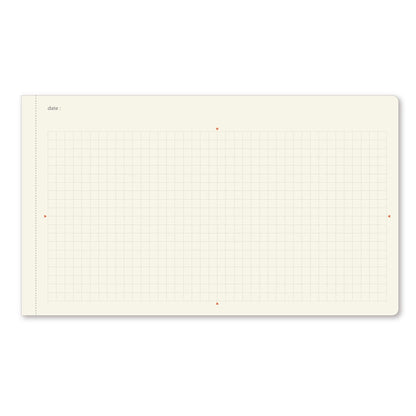 NOLTY Notebook Horizontal Slim Grid Matrix - Black - Notebooks