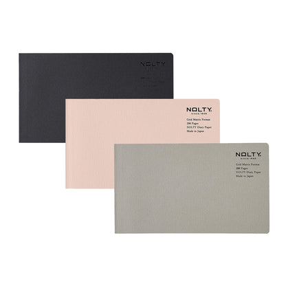 NOLTY Notebook Horizontal Slim Grid Matrix - Black - Notebooks