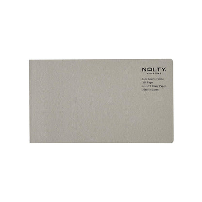 NOLTY Notebook Horizontal Slim Grid Matrix - Greige - Notebooks