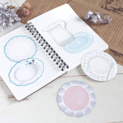 Papier Platz × Alacarudo Flake Sticky Notes - Swan Afternoon Tea - Sticky Notes