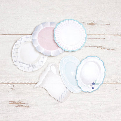 Papier Platz × Alacarudo Flake Sticky Notes - Swan Afternoon Tea - Sticky Notes