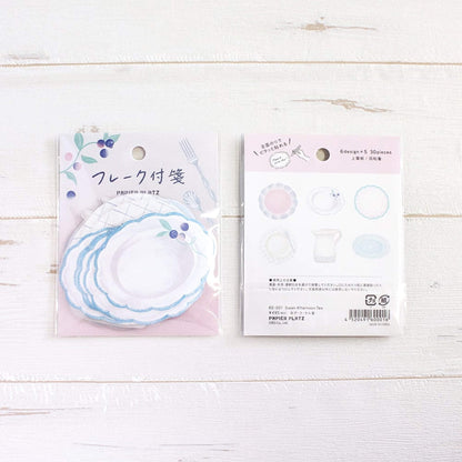 Papier Platz × Alacarudo Flake Sticky Notes - Swan Afternoon Tea - Sticky Notes