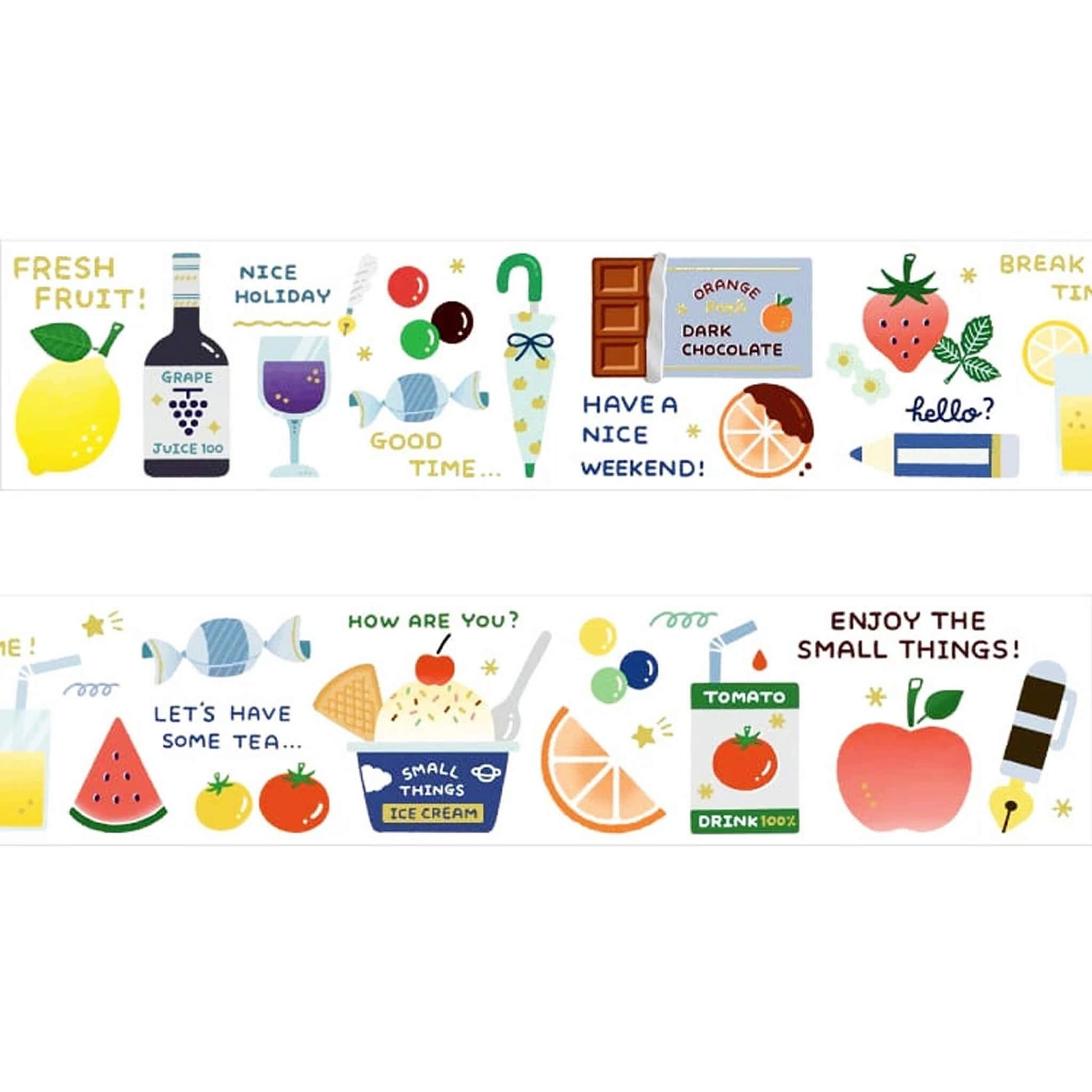 Papier Platz × Eric Gold Foil Washi Tape - Fruit - Washi Tapes