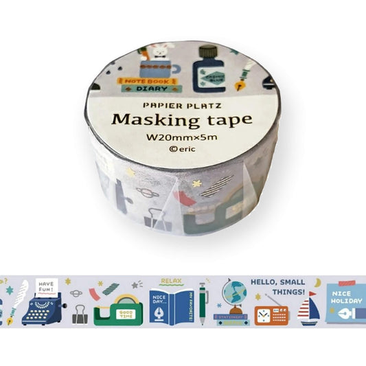 Papier Platz × Eric Gold Foil Washi Tape - My Desck - Washi Tapes