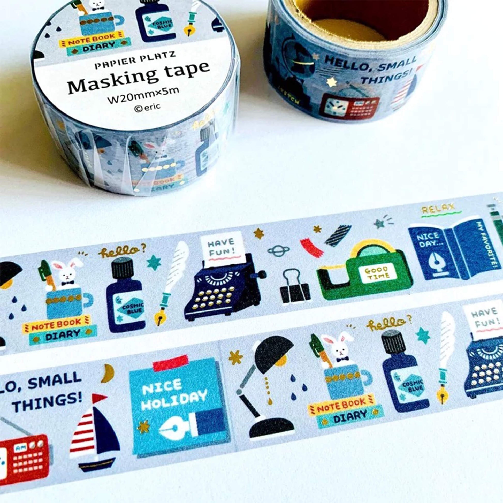 Papier Platz × Eric Gold Foil Washi Tape - My Desck - Washi Tapes