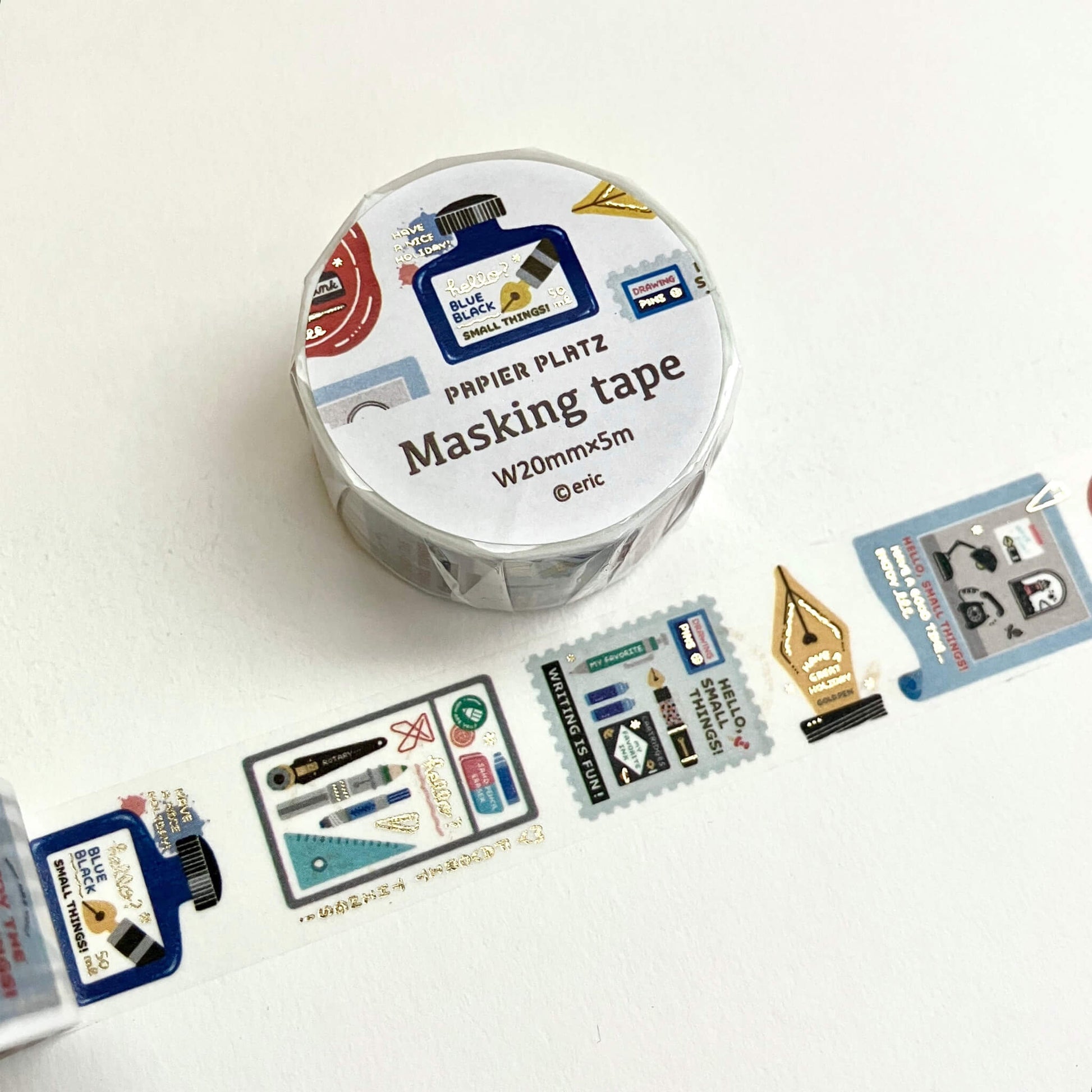 Papier Platz × Eric Gold Foil Washi Tape - Writing Utensils - Washi Tapes