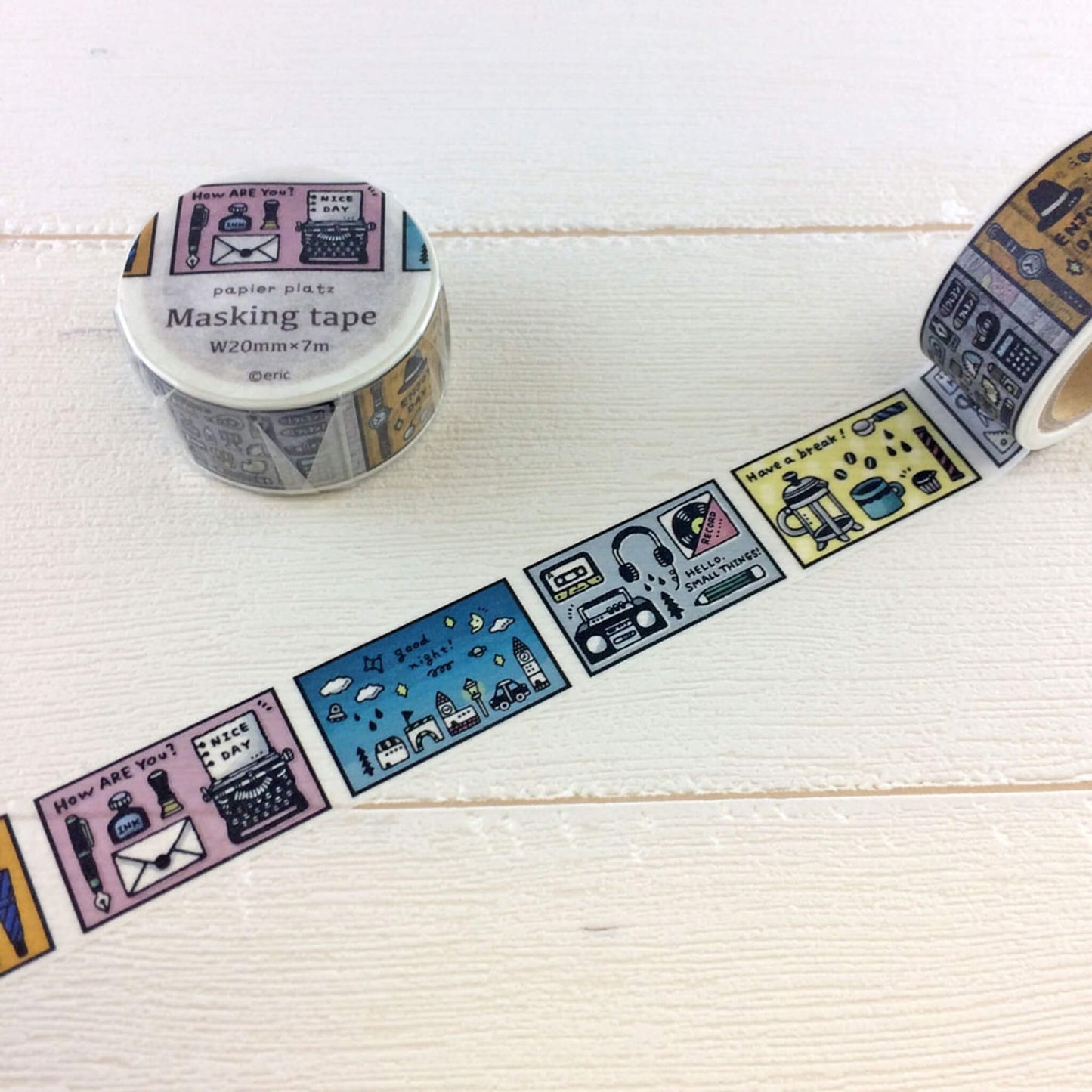 Papier Platz × Eric Washi Tape - Days - Washi Tapes
