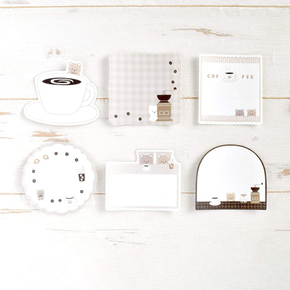 Papier Platz Flake Sticky Notes - Bear Coffee - Sticky Notes