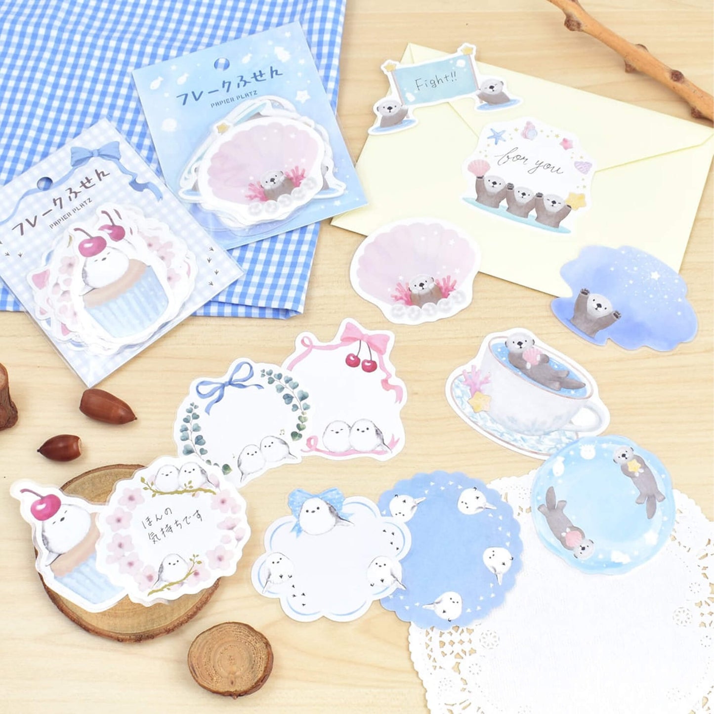 Papier Platz × MILINA Flake Sticky Notes - Love Racco - Sticky Notes