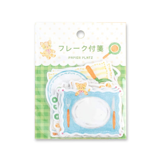 Papier Platz × Nakauchi Waka Flake Sticky Notes - Cat & Kitchen - Sticky Notes