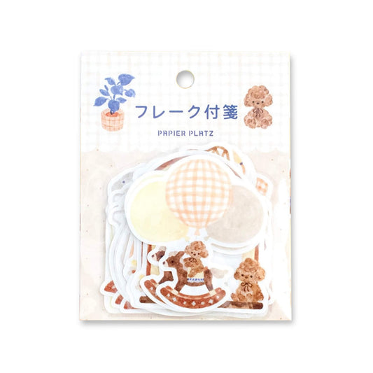 Papier Platz × Nakauchi Waka Flake Sticky Notes - Dog & Interior - Sticky Notes