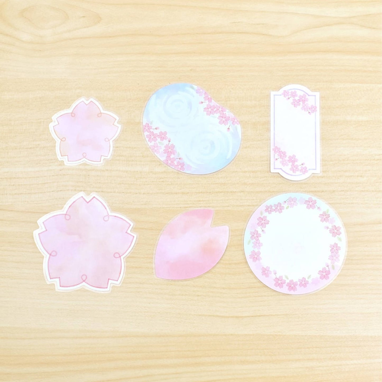 Papier Platz × Natsunoka Flake Sticky Notes - Sakura - Sticky Notes