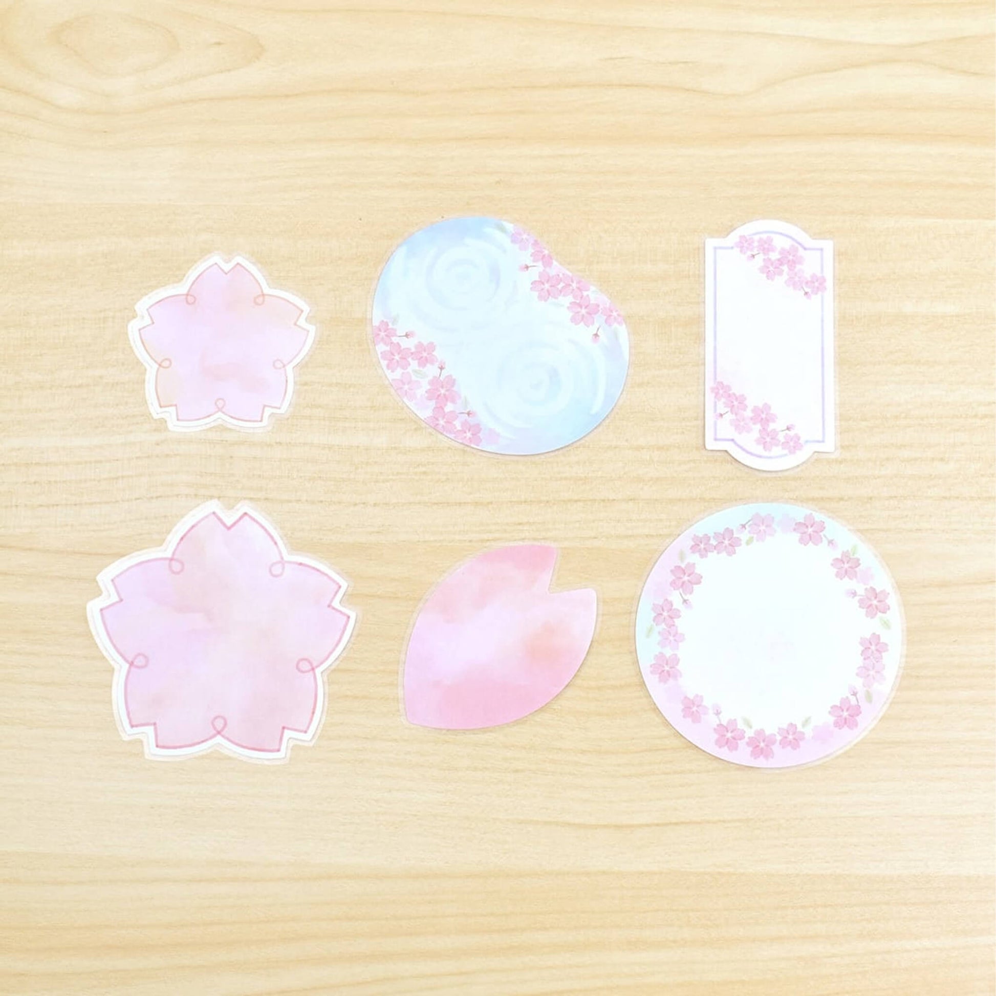 Papier Platz × Natsunoka Flake Sticky Notes - Sakura - Sticky Notes
