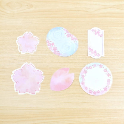 Papier Platz × Natsunoka Flake Sticky Notes - Sakura - Sticky Notes