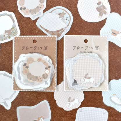 Papier Platz × Tobimatsu Shoichiro Flake Sticky Notes - Gingham Club - Sticky Notes