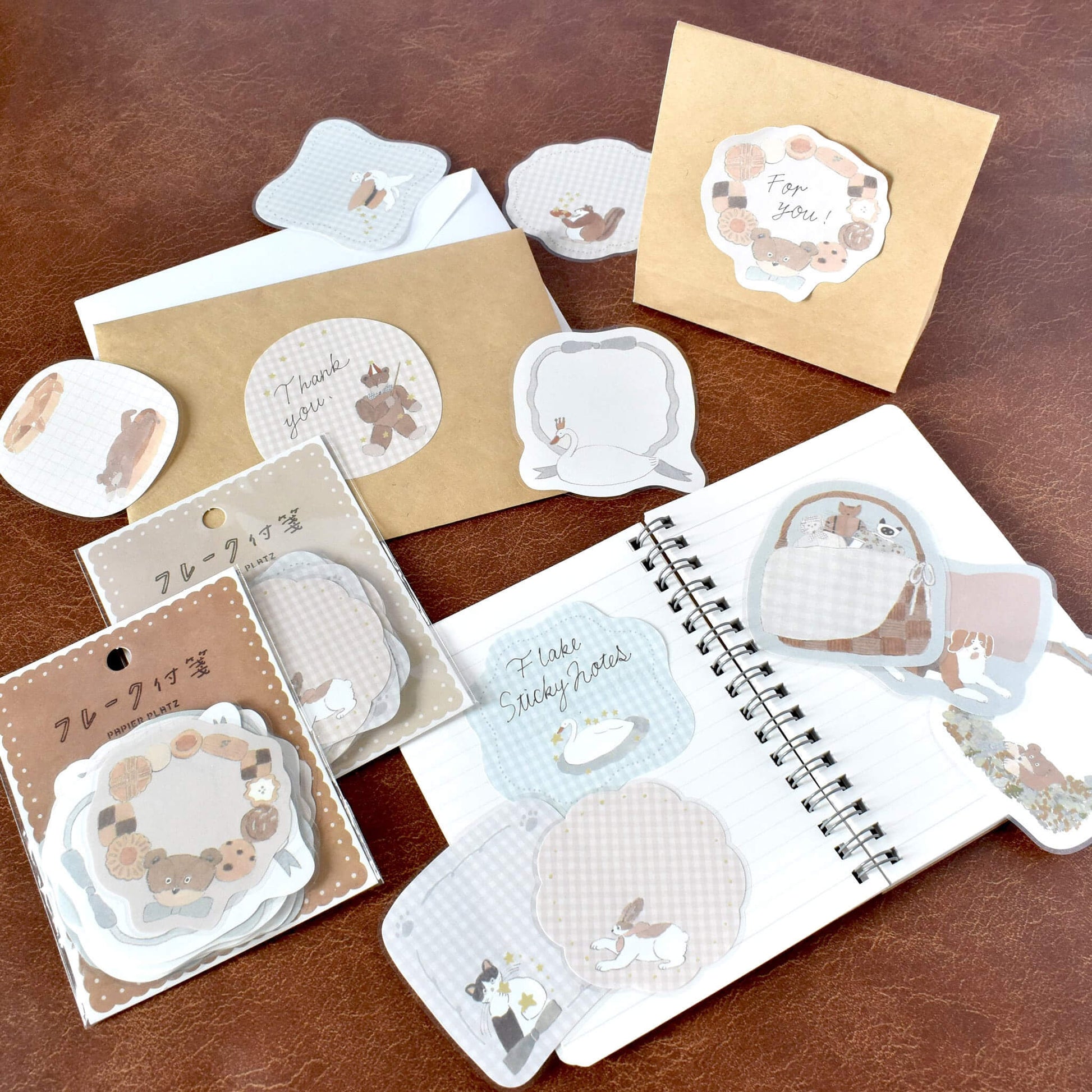 Papier Platz × Tobimatsu Shoichiro Flake Sticky Notes - Gingham Club - Sticky Notes