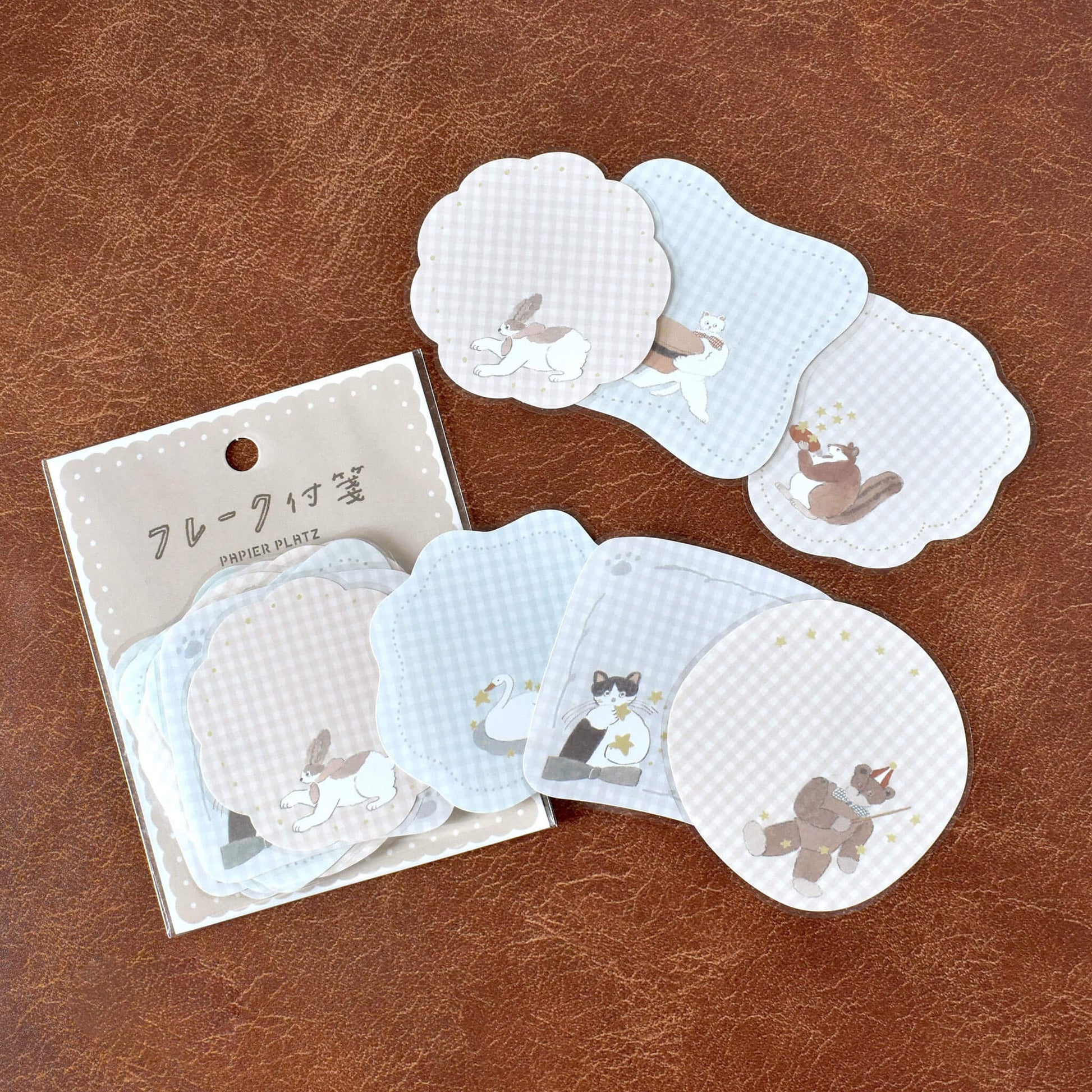 Papier Platz × Tobimatsu Shoichiro Flake Sticky Notes - Gingham Club - Sticky Notes