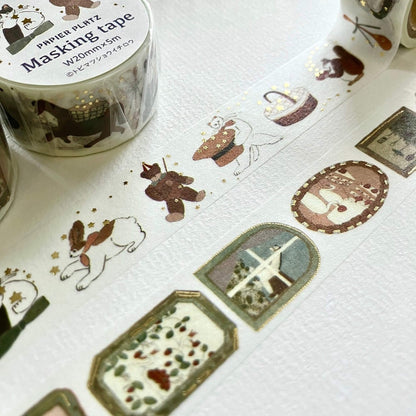 Papier Platz × Tobimatsu Shoichiro Gold Foil Washi Tape - Foil Frame - Washi Tapes