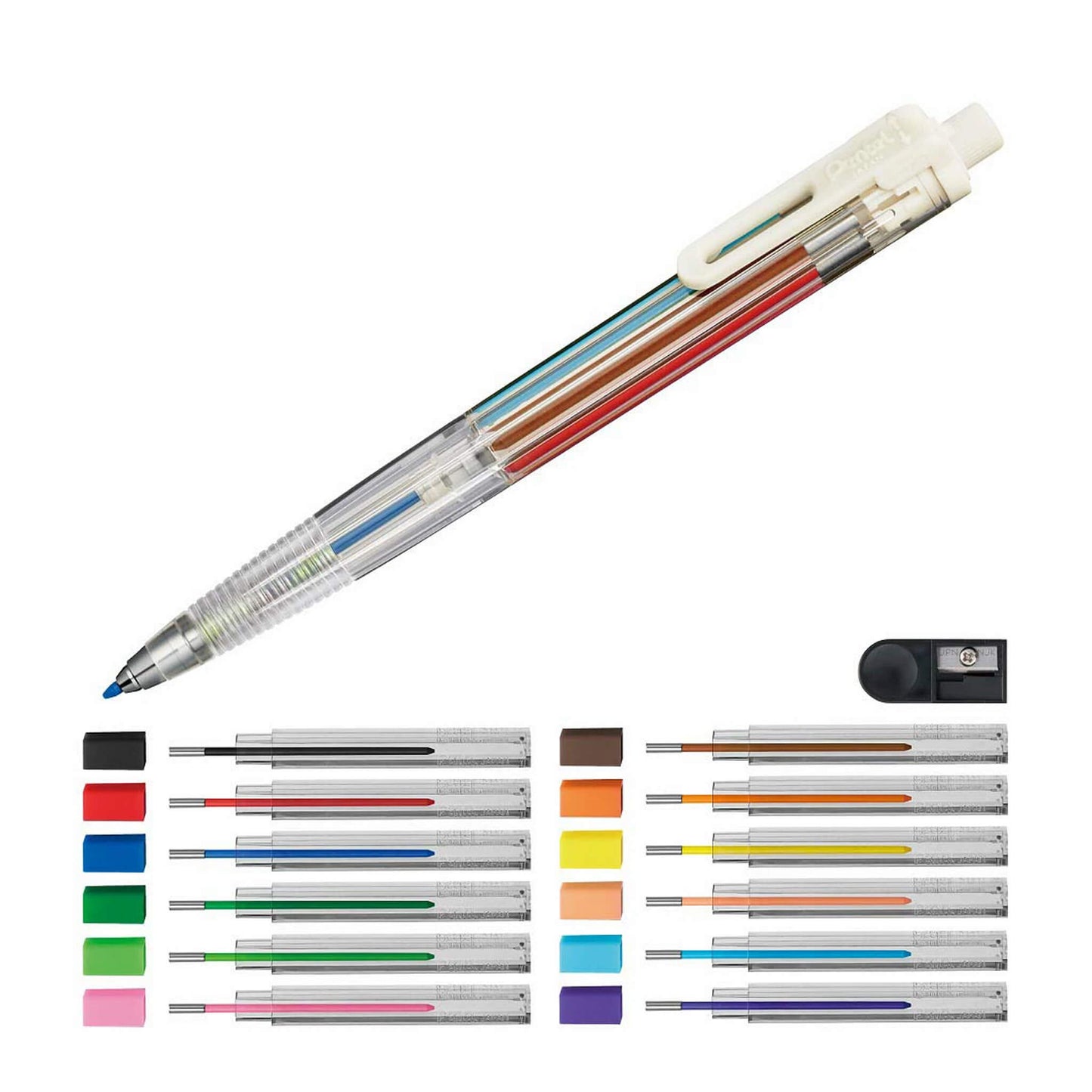 Pentel Art Multi 8 Colored Pencil Set with Refills and Sharpener - Colored Pencils