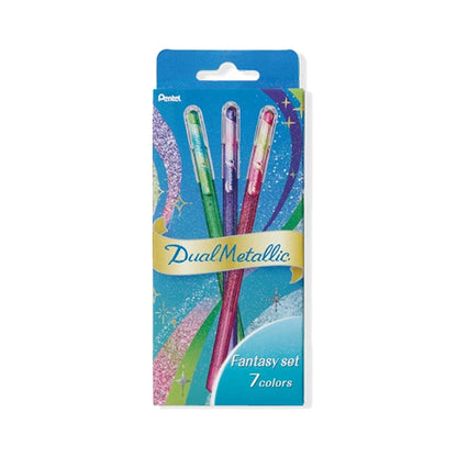 Pentel Dual Metallic Gel Pen Fantasy 7 - Color Set - Gel & Rollerball Pens