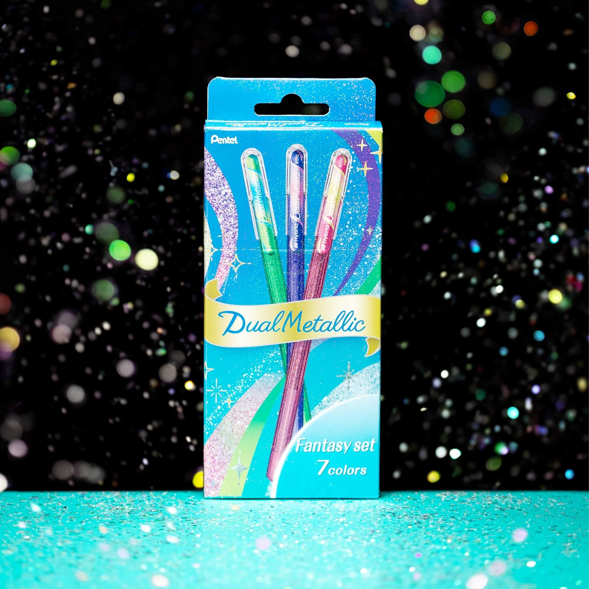 Pentel Dual Metallic Gel Pen Fantasy 7 - Color Set - Gel & Rollerball Pens