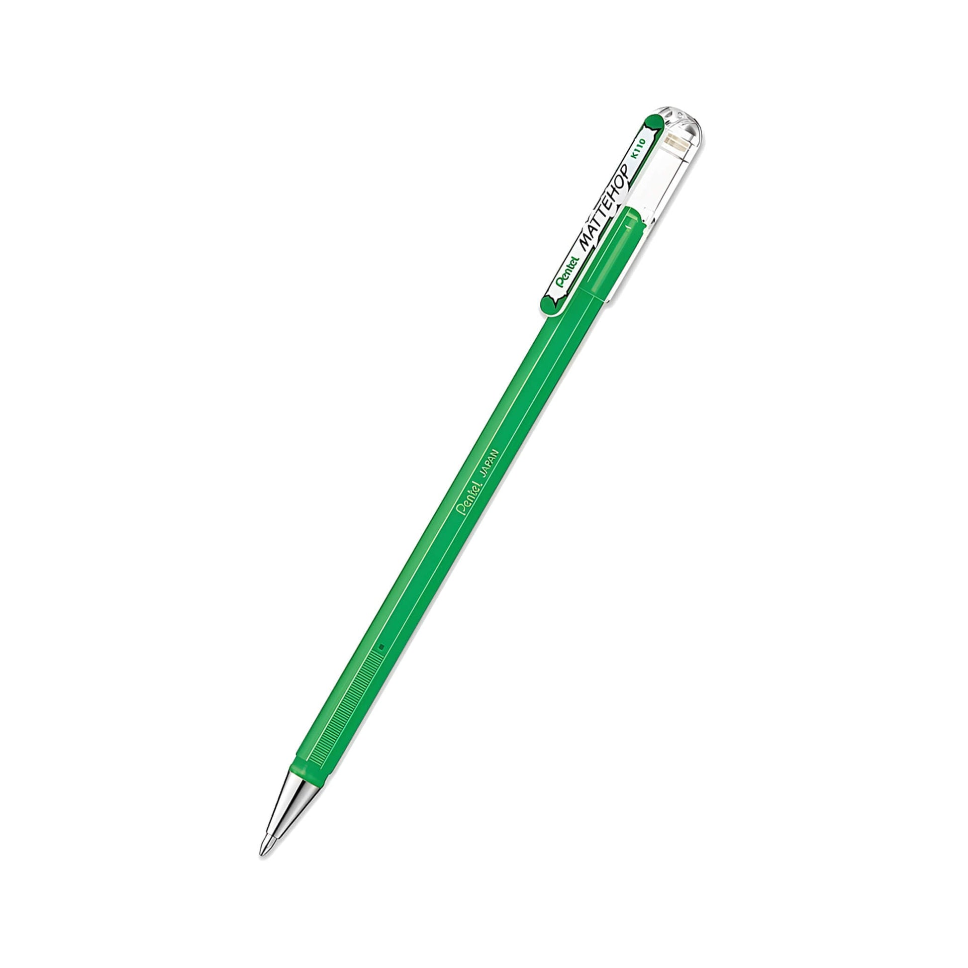 Pentel Mattehop Gel Roller Pen Original Colors - Green - Gel & Rollerball Pens