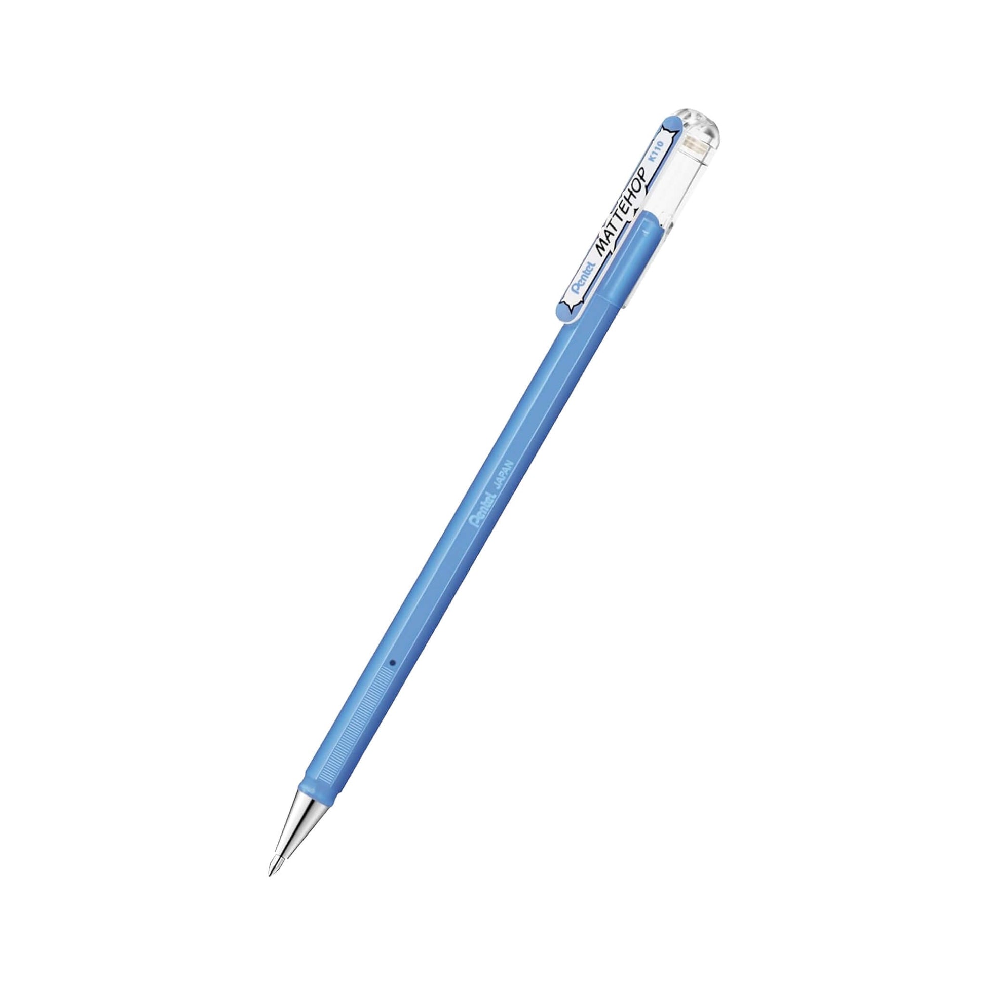 Pentel Mattehop Gel Roller Pen Original Colors - Sky Blue - Gel & Rollerball Pens