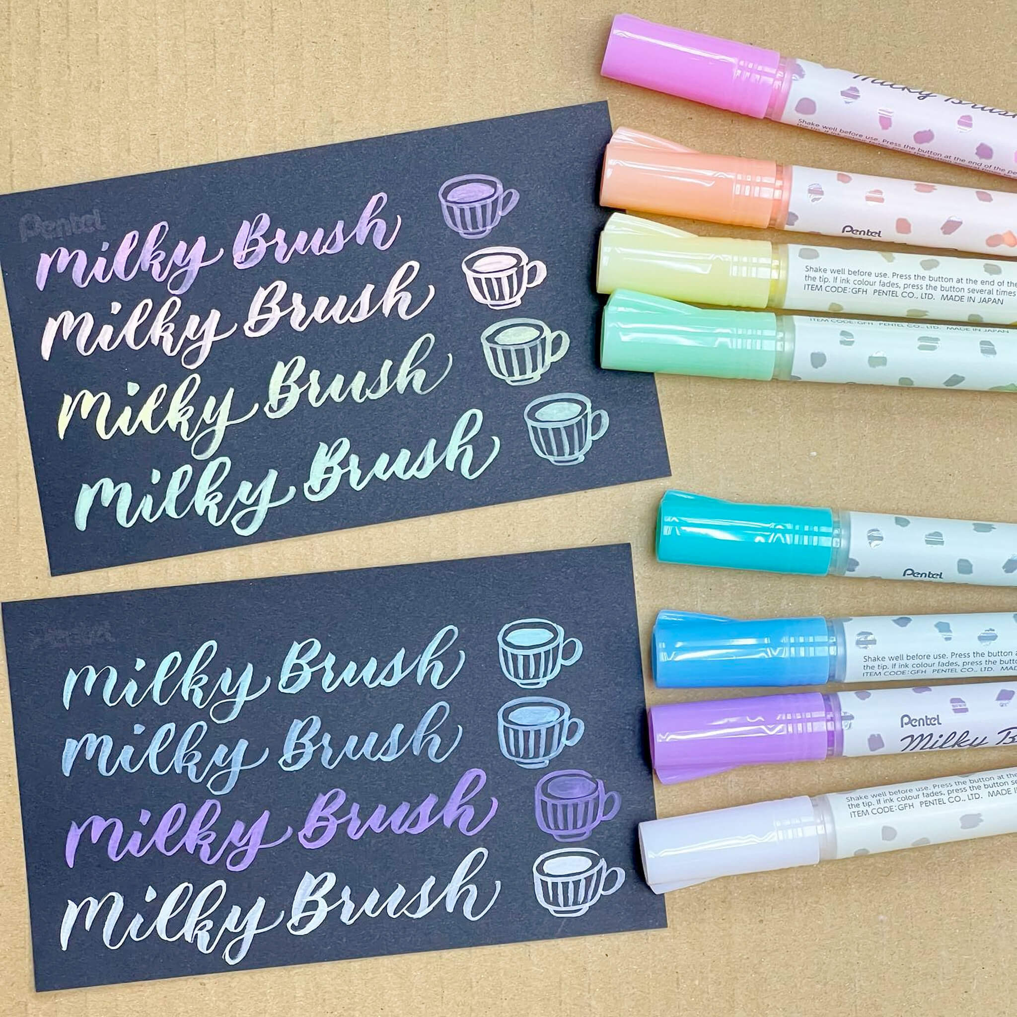 Pentel Milky Brush & Frixion Light セット Pentel Milky Brush - Writing & Drawing Tools – Paper Whisper