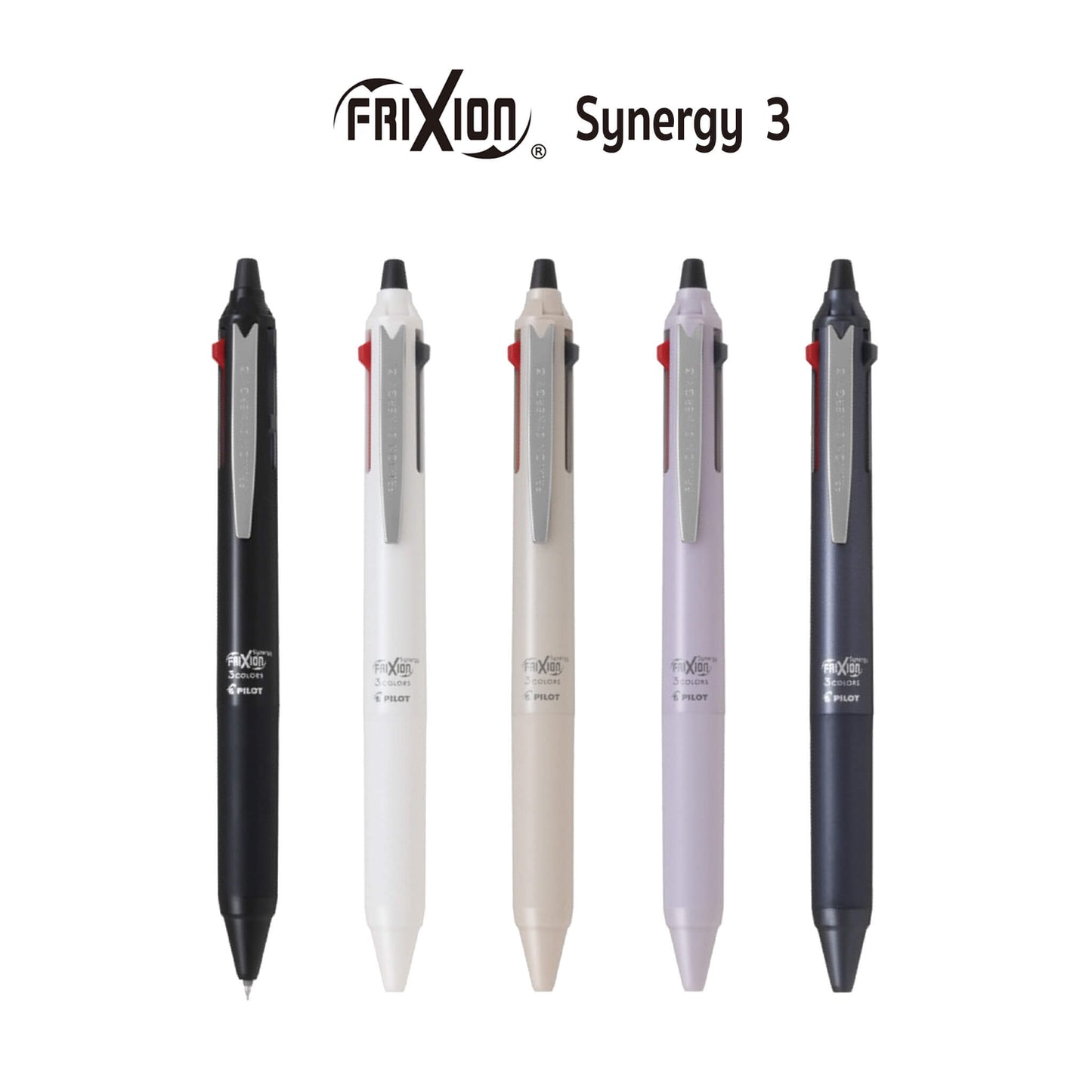 Pilot FriXion Synergy 3 3 - Color Erasable Gel Pen 0.4mm - Black - Multi - Color Pens