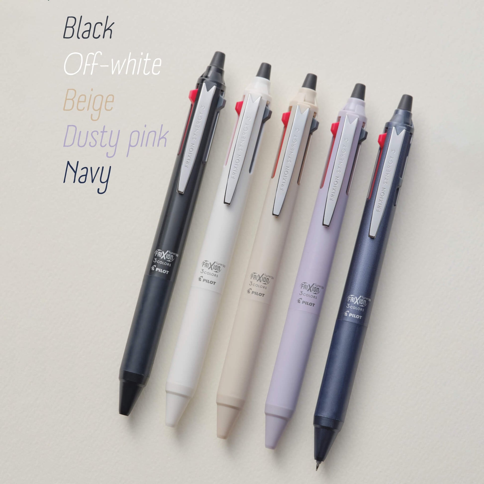 Pilot FriXion Synergy 3 3 - Color Erasable Gel Pen 0.4mm - Black - Multi - Color Pens