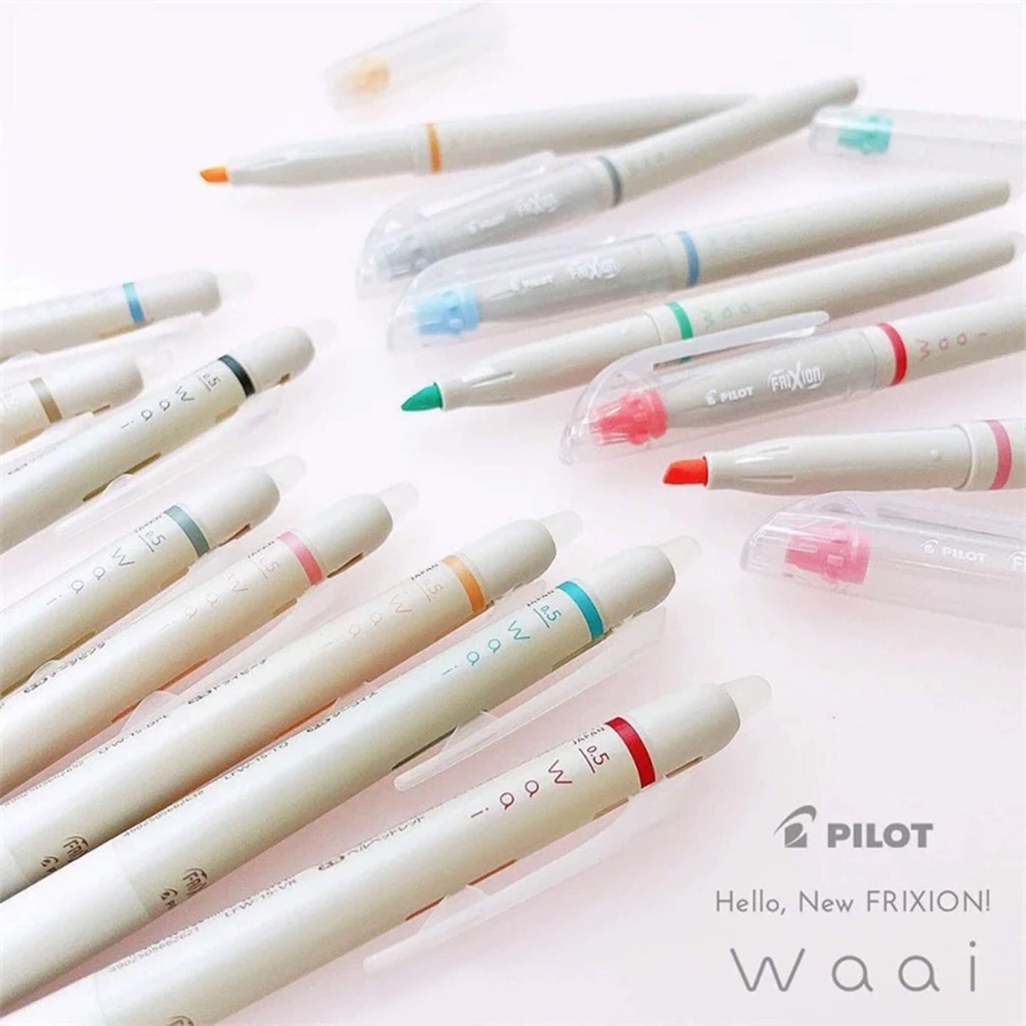 Pilot FriXion Waai Pen & Highlighter Limited Set - Cheek Pink - Mixed Pen Sets