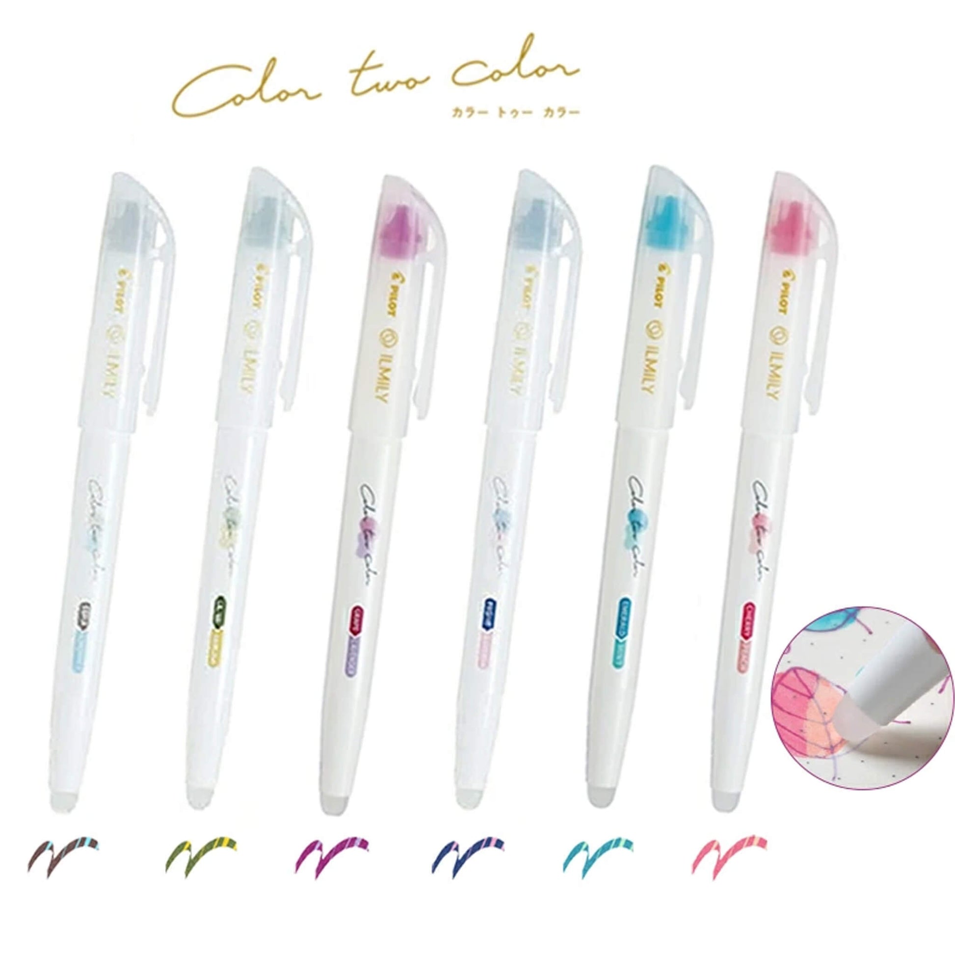 Pilot ILMILY Color Two Color Highlighter - Emerald|Mint - Highlighters