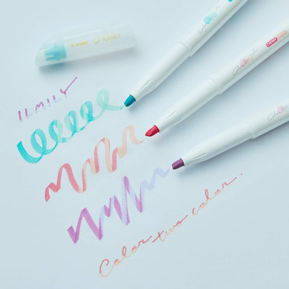 Pilot ILMILY Color Two Color Highlighter - Emerald|Mint - Highlighters
