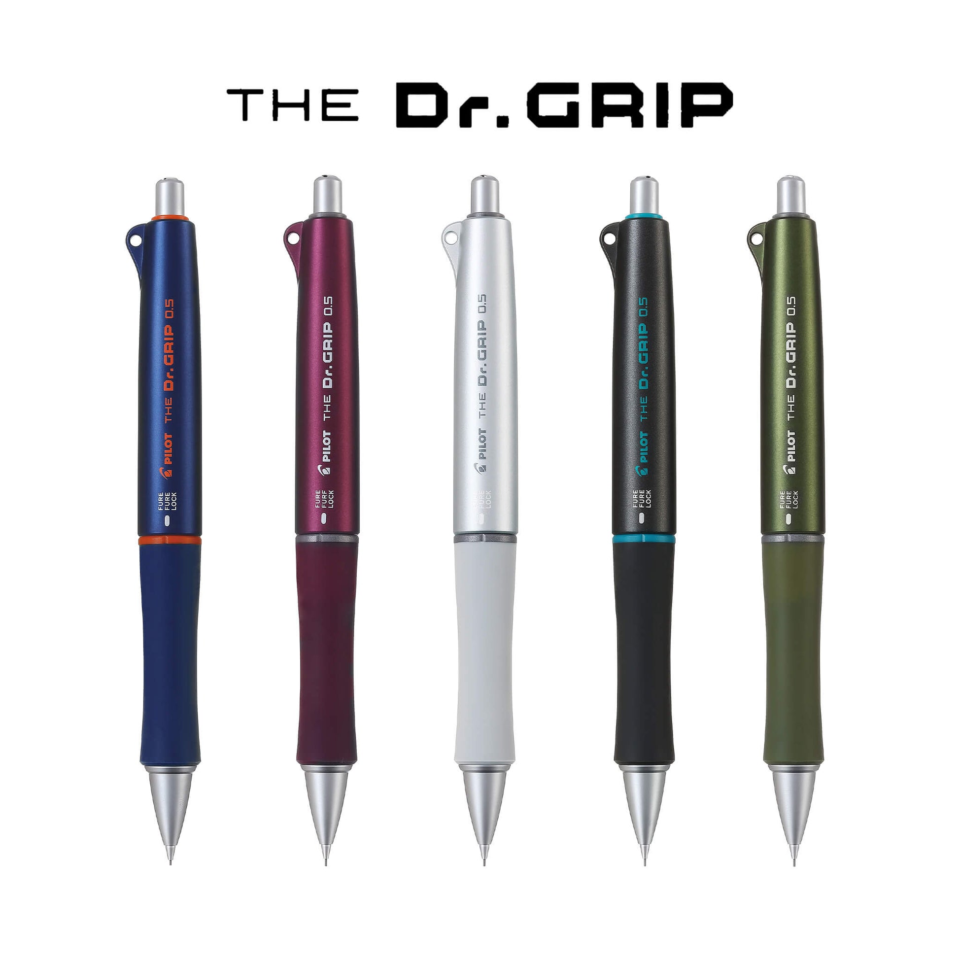 Pilot THE DR. GRIP Mechanical Pencil 0.5mm - Dark Gray - Mechanical Pencils