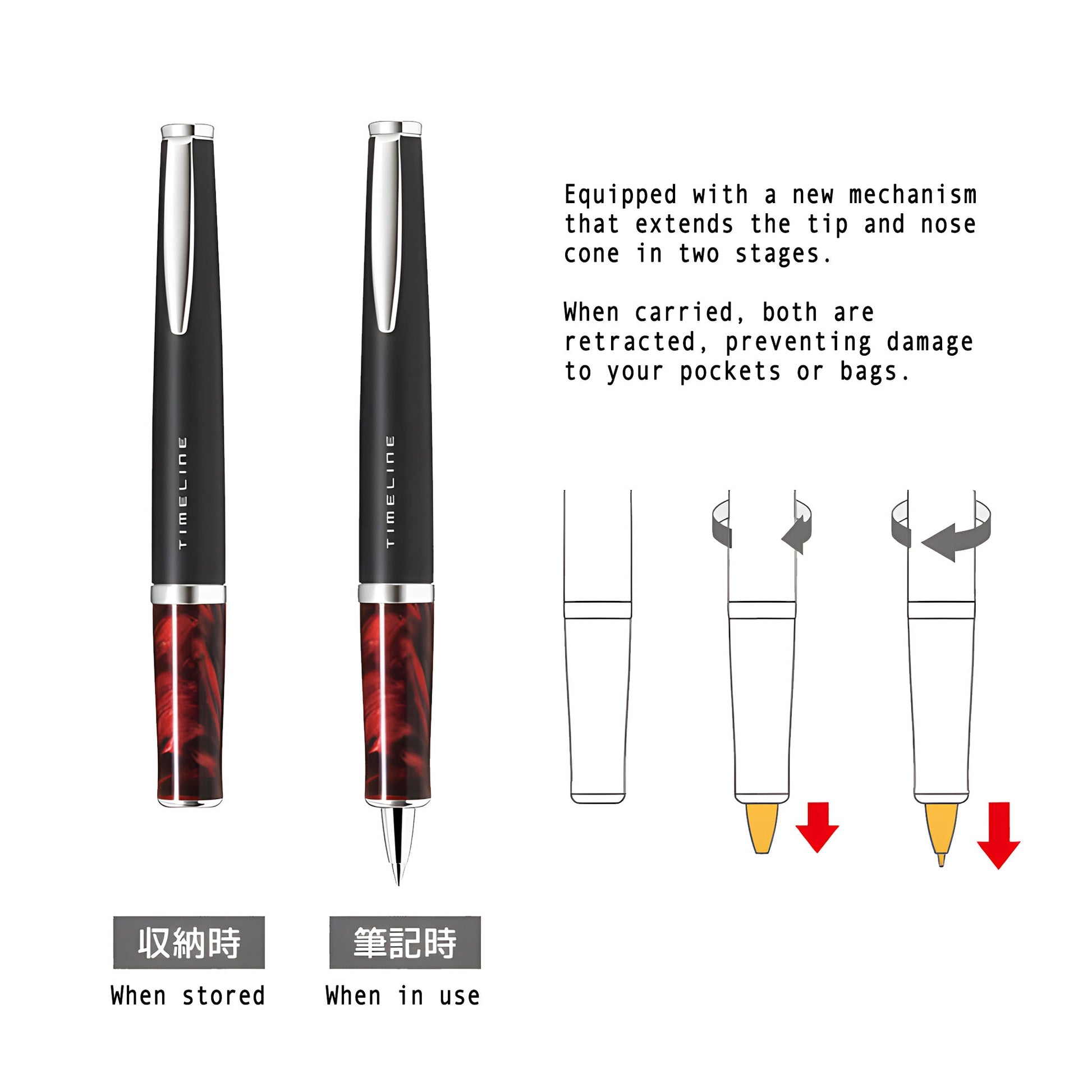 Pilot TIMELINE Eternal Ballpoint Pen - Eternal Black - Ballpoint Pens