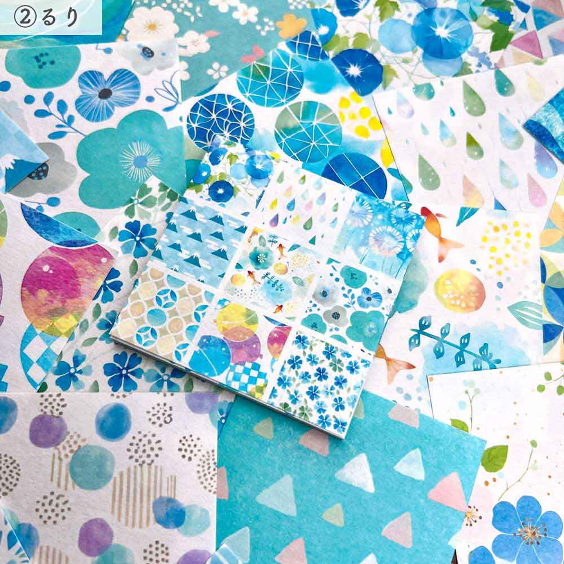 Pine Book Design Paper Memo - Ruri / Mino Washi - Origami Paper