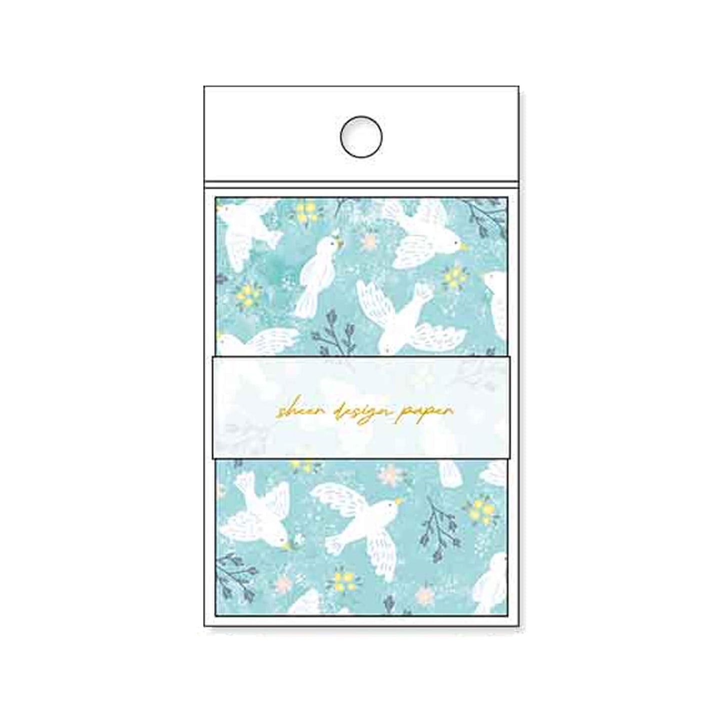 Pine Book Sheer Design Paper Memo - Blue - Patterned Paper