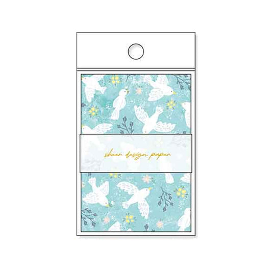 Pine Book Sheer Design Paper Memo - Blue - Patterned Paper