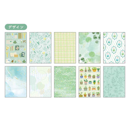 Pine Book Sheer Design Paper Memo - Green - Patterned Paper