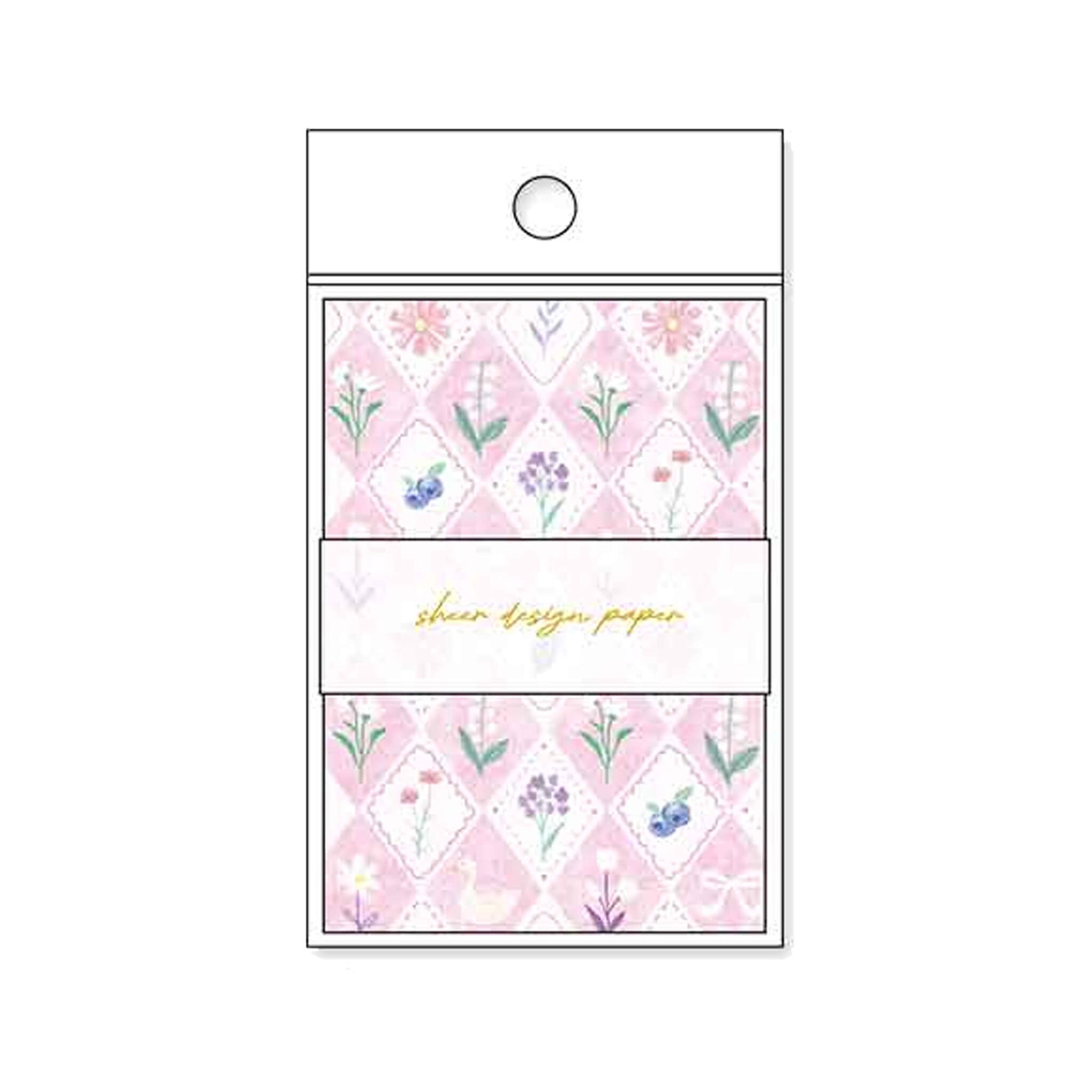Pine Book Sheer Design Paper Memo - Pink - Patterned Paper