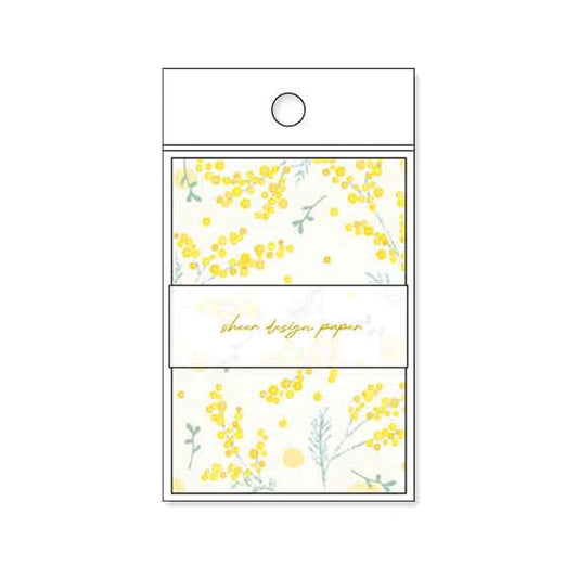Pine Book Sheer Design Paper Memo - Yellow - Patterned Paper