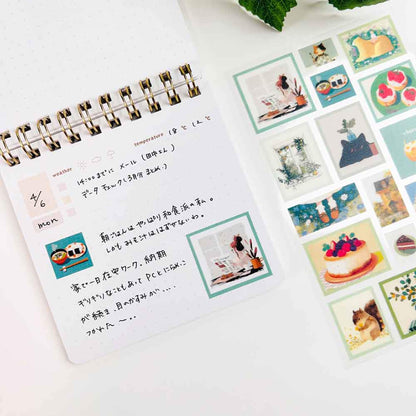 Pine Book Tracing Paper Sticker Little Atelier - Green - Sticker Sheets