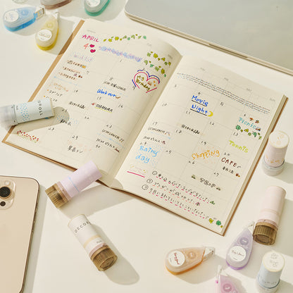 PLUS Deco Roll Stamp - Dot [11mm] - Pre - inked Stamps