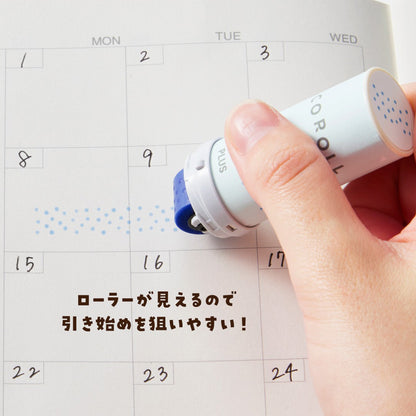 PLUS Deco Roll Stamp - Dot [11mm] - Pre - inked Stamps
