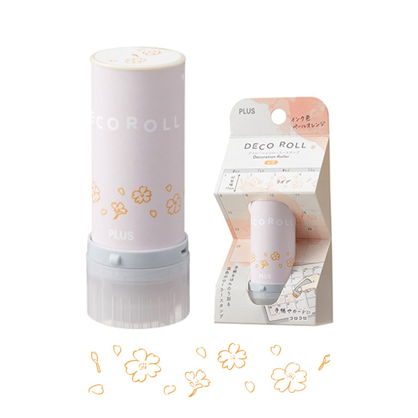 PLUS Deco Roll Stamp - Flower [11mm] - Pre - inked Stamps