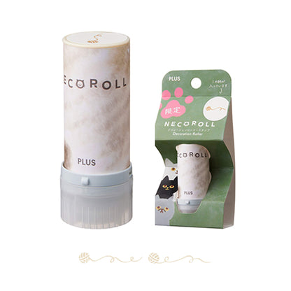 PLUS Deco Roll Stamp Limited - Neko Roll - Yarn / Beige - Pre-inked Stamps