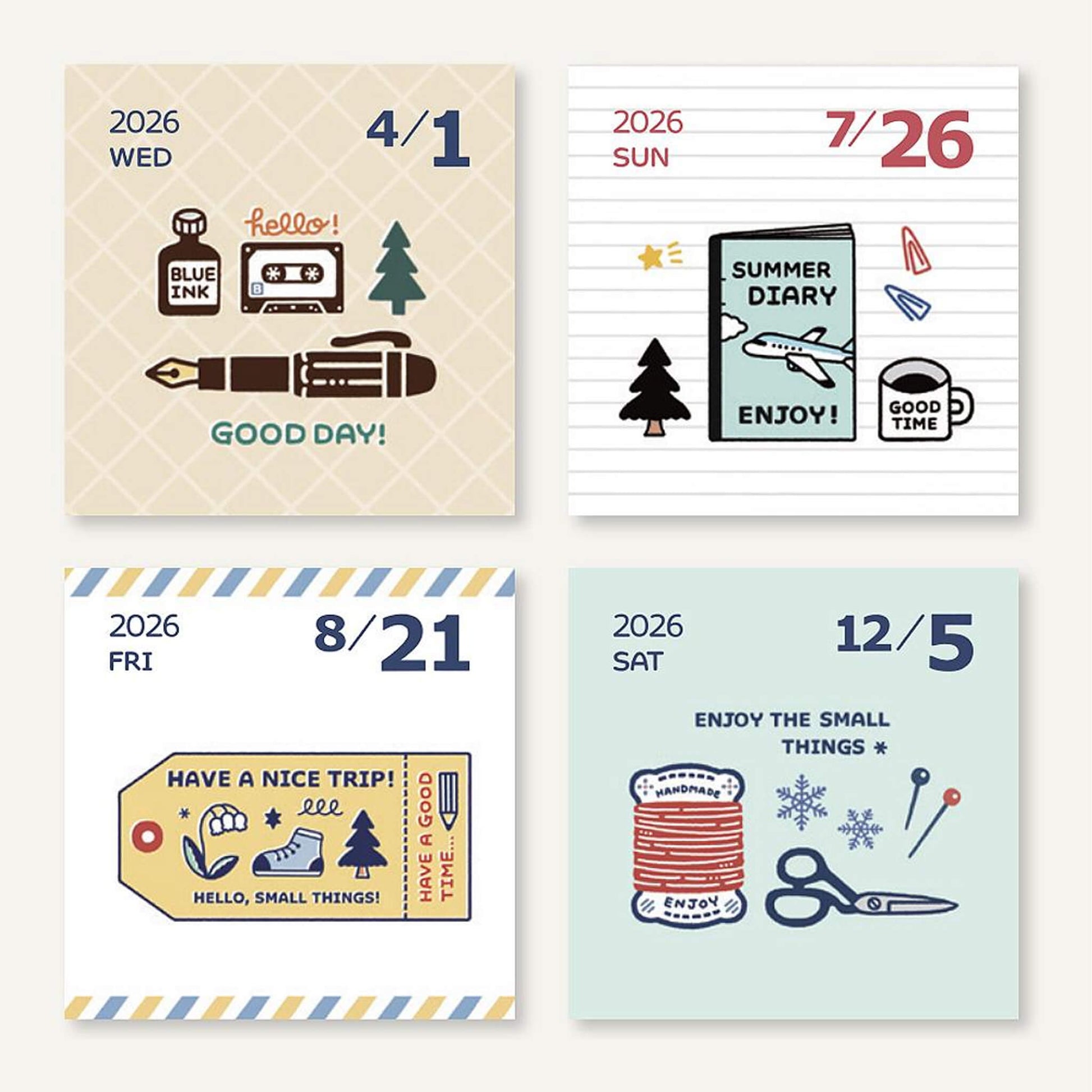 [PRE - ORDER] Eric Small Things × Shinnippon Calendar 2026 Color Daily Calendar - 2026 Calendars