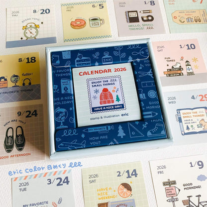 [PRE - ORDER] Eric Small Things × Shinnippon Calendar 2026 Color Daily Calendar - 2026 Calendars
